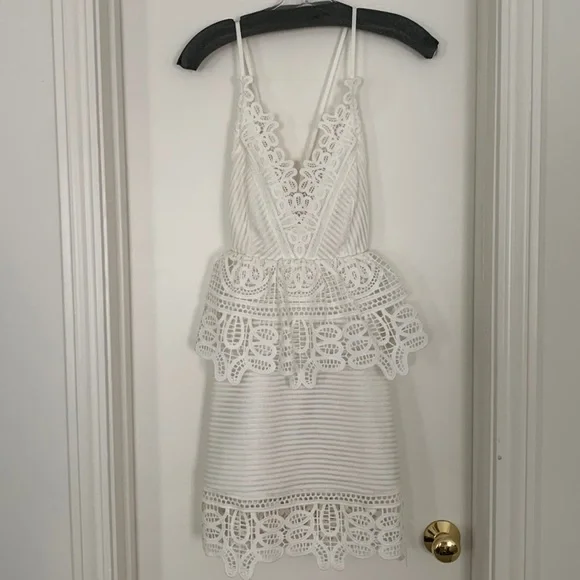 knee length dresses for ladies Self-Portrait // Guipure Lace Azaelea Dress – VSP Consignment main image 0